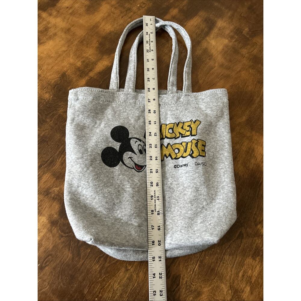 Disney Mickey Mouse Daiso Heather Gray Jersey Tote Bag Graphic Print Shopper - Picture 3 of 6